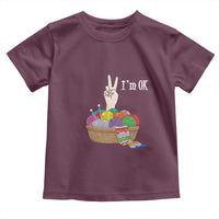 Funny Crochet Toddler T Shirt I'm Ok Knitting