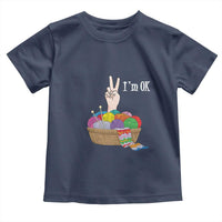 Funny Crochet Toddler T Shirt I'm Ok Knitting
