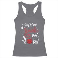 Funny Crochet Racerback Tank Top Just Let Me Finish This Row
