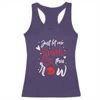 Funny Crochet Racerback Tank Top Just Let Me Finish This Row