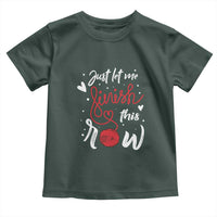 Funny Crochet Toddler T Shirt Just Let Me Finish This Row