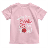 Funny Crochet Toddler T Shirt Just Let Me Finish This Row