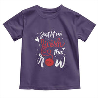 Funny Crochet Toddler T Shirt Just Let Me Finish This Row