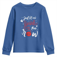 Funny Crochet Youth Sweatshirt Just Let Me Finish This Row