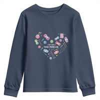 Funny Crochet Youth Sweatshirt I Don't Have A Yarn Problem Yarn Collecting Knitting