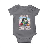 Funny Crochet Cat Baby Onesie Crochet Makes Me Feel Less Murdery