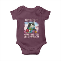 Funny Crochet Cat Baby Onesie Crochet Makes Me Feel Less Murdery