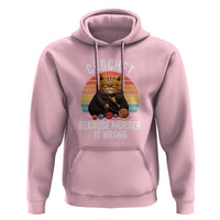 Funny Crochet Cat Hoodie Because Murder Is Wrong