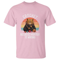 Funny Crochet Cat T Shirt Because Murder Is Wrong