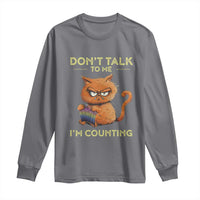 Funny Crochet Cat Long Sleeve Shirt Don't Talk To Me I'm Counting
