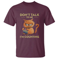 Funny Crochet Cat T Shirt Don't Talk To Me I'm Counting