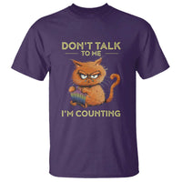 Funny Crochet Cat T Shirt Don't Talk To Me I'm Counting