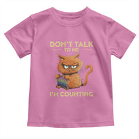 Funny Crochet Cat Toddler T Shirt Don't Talk To Me I'm Counting