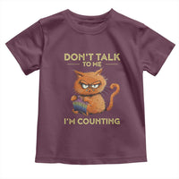 Funny Crochet Cat Toddler T Shirt Don't Talk To Me I'm Counting