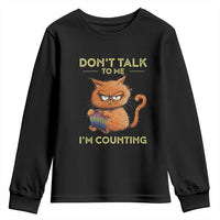 Funny Crochet Cat Youth Sweatshirt Don't Talk To Me I'm Counting