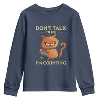 Funny Crochet Cat Youth Sweatshirt Don't Talk To Me I'm Counting