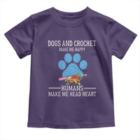 Funny Dogs And Crochet Toddler T Shirt Make Me Happy