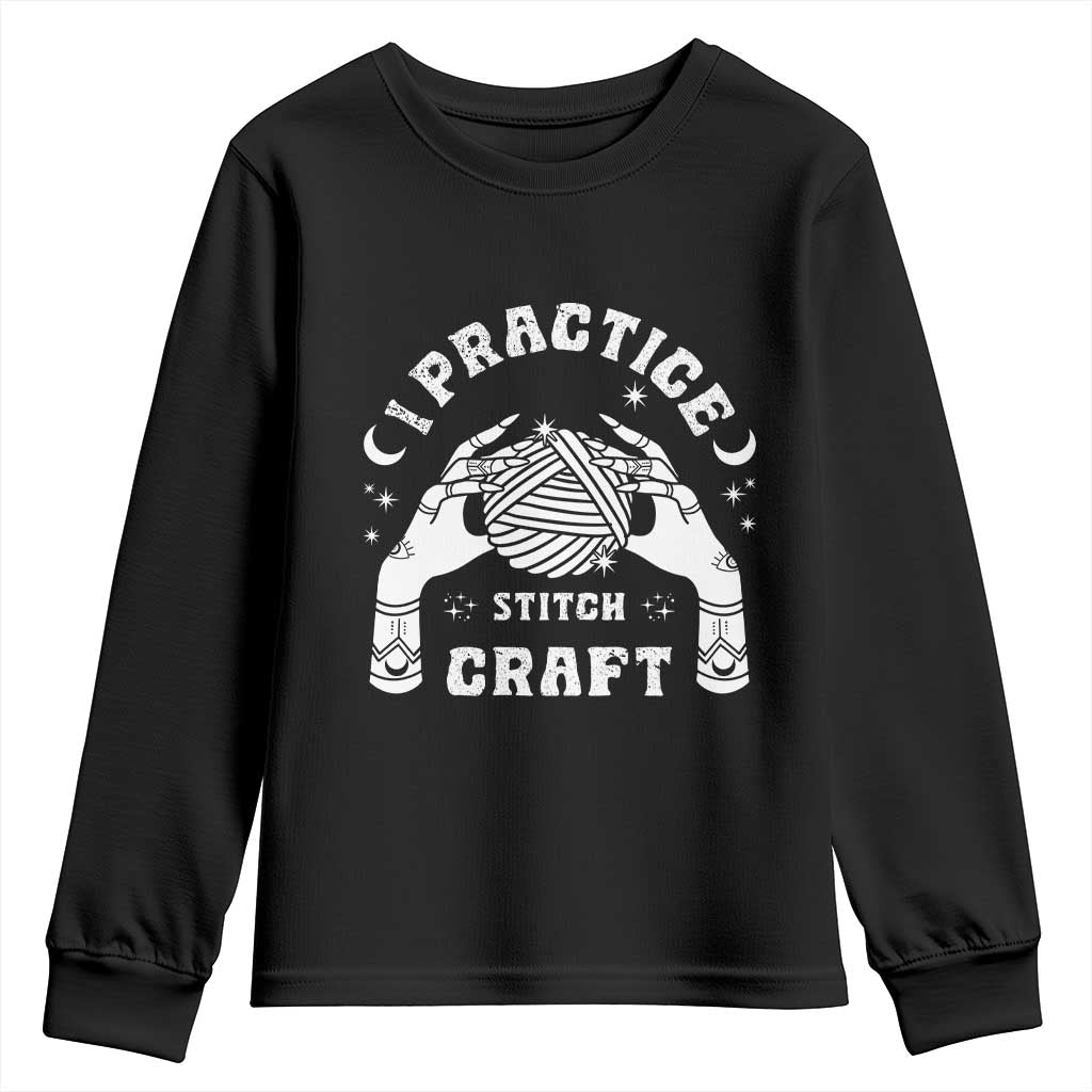 Witch Crochet Youth Sweatshirt I Practice Stitch Craft