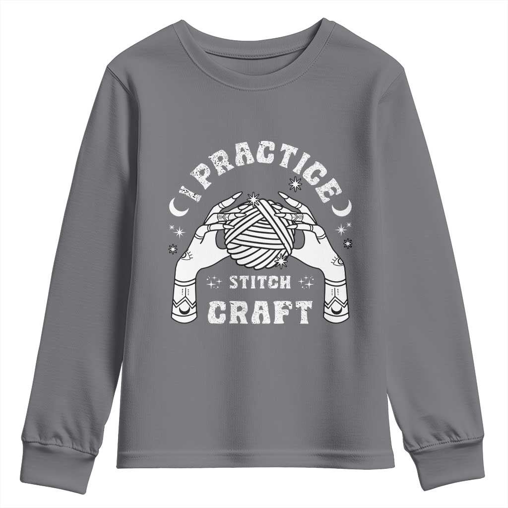 Witch Crochet Youth Sweatshirt I Practice Stitch Craft