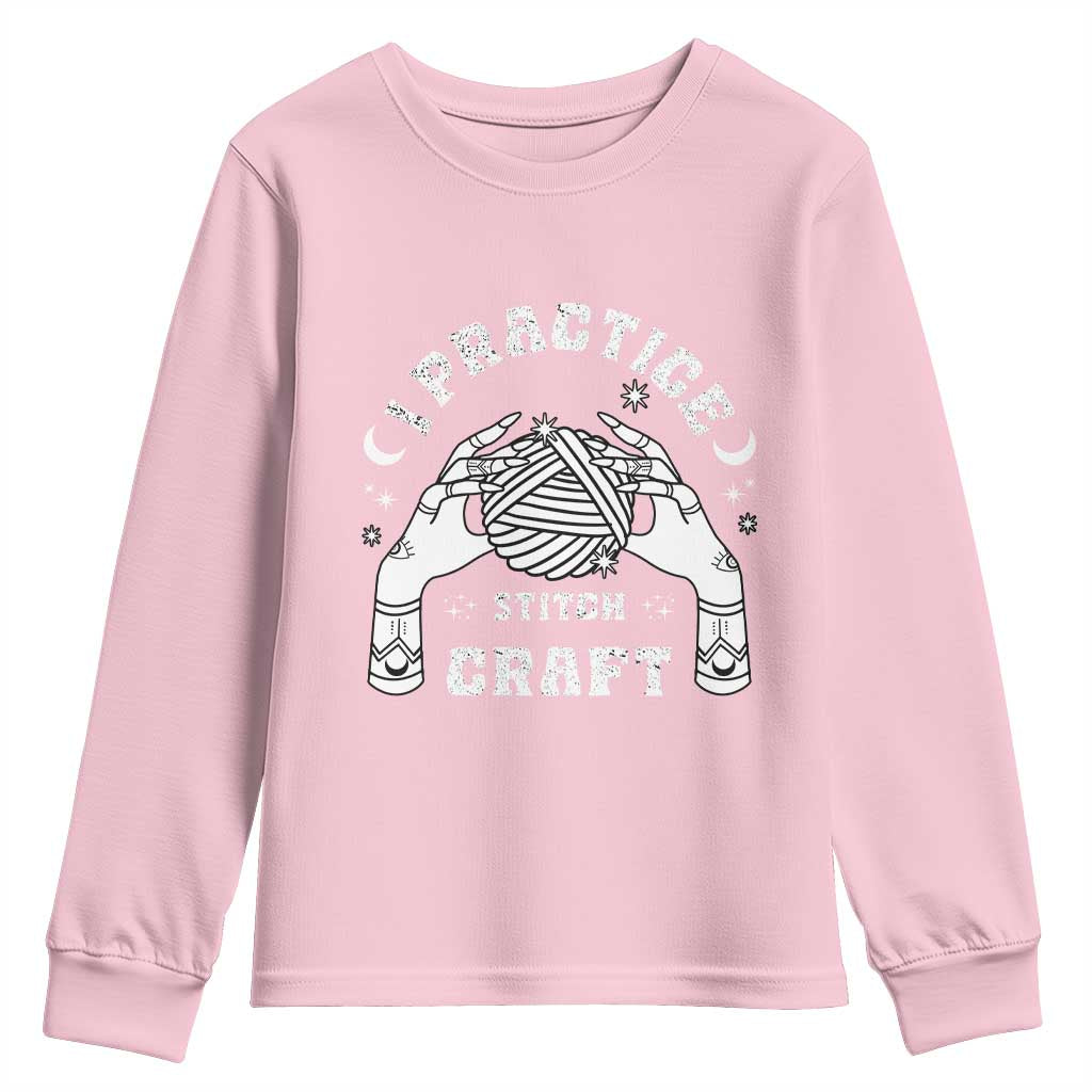 Witch Crochet Youth Sweatshirt I Practice Stitch Craft