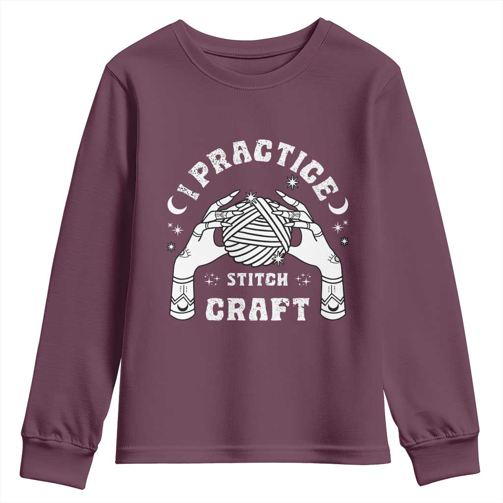 Witch Crochet Youth Sweatshirt I Practice Stitch Craft