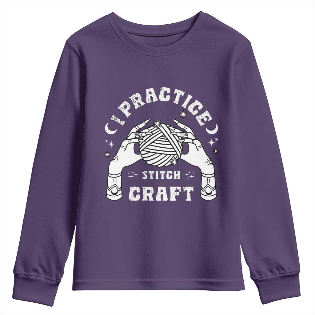 Witch Crochet Youth Sweatshirt I Practice Stitch Craft