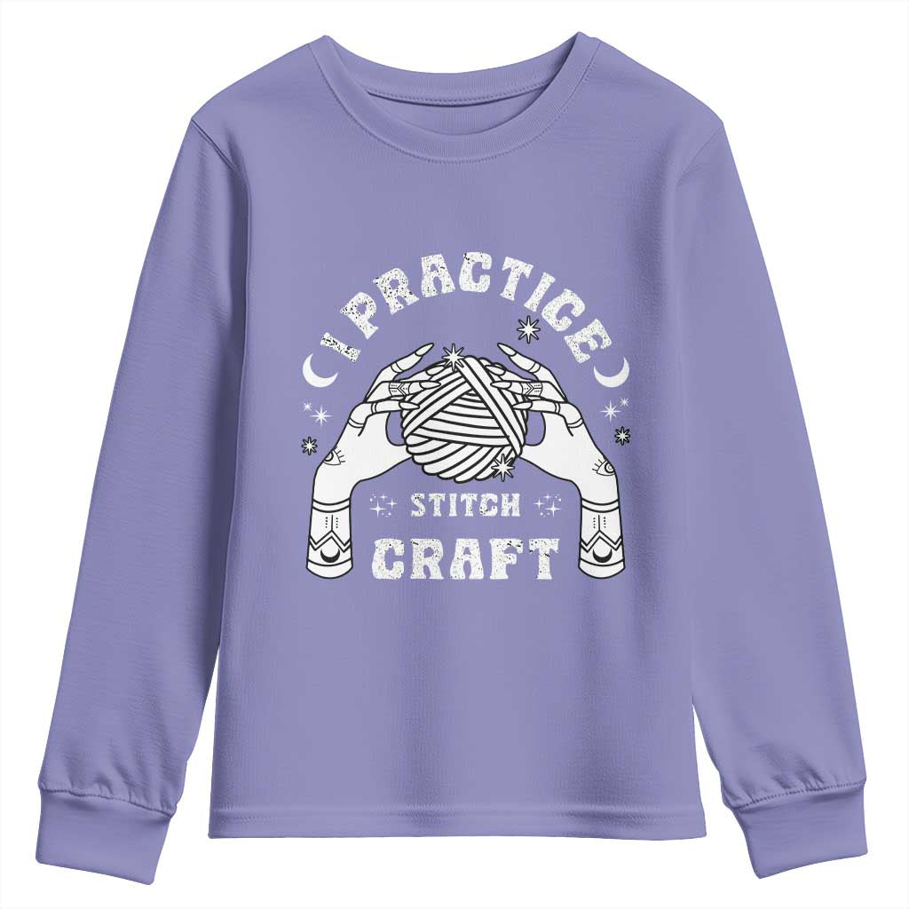 Witch Crochet Youth Sweatshirt I Practice Stitch Craft