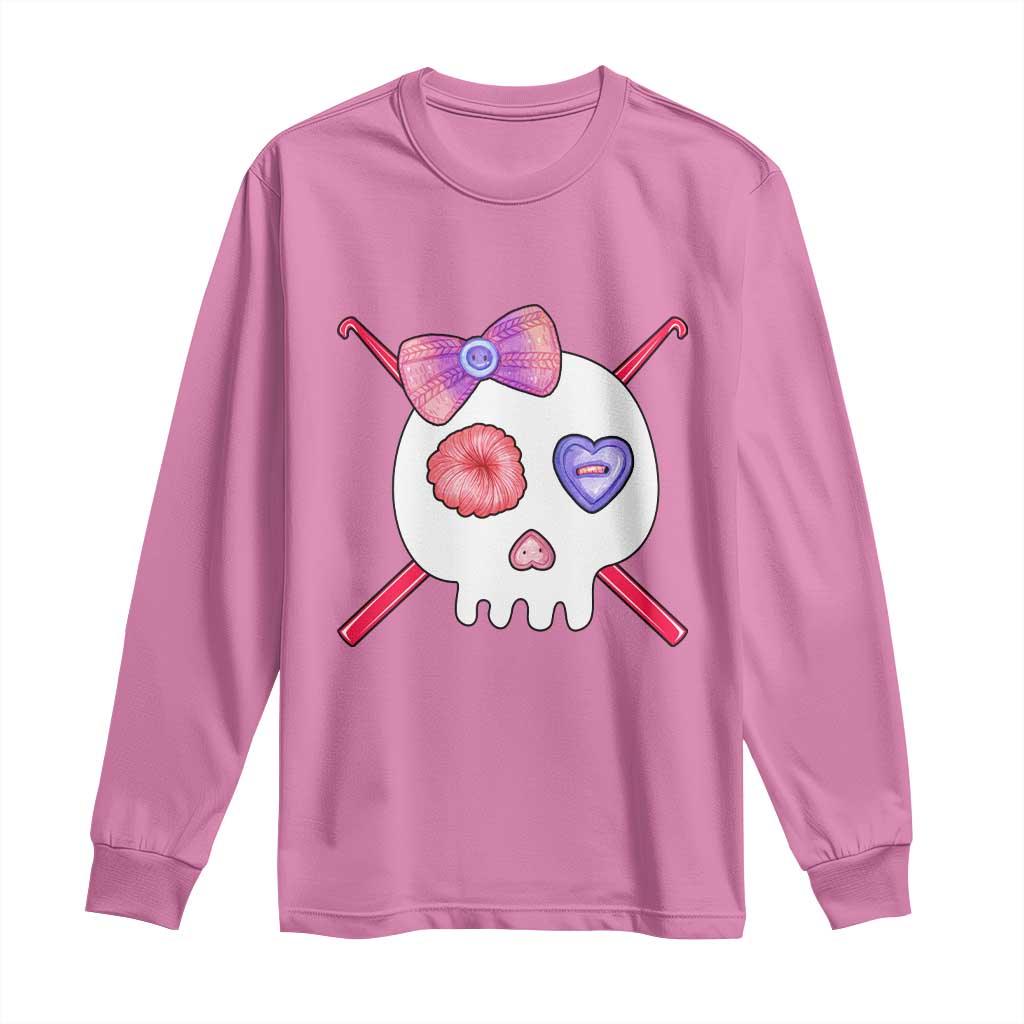 Cute Skull Crochet Knitting Long Sleeve Shirt