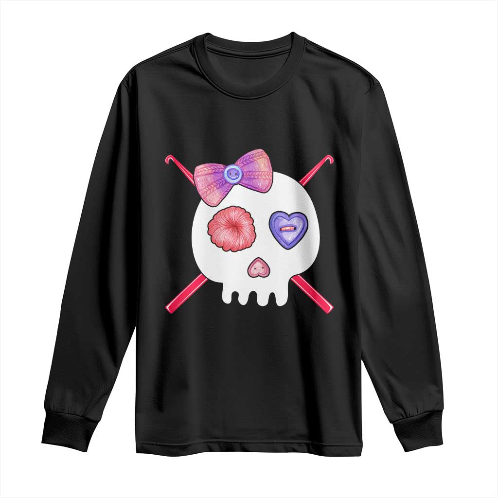 Cute Skull Crochet Knitting Long Sleeve Shirt