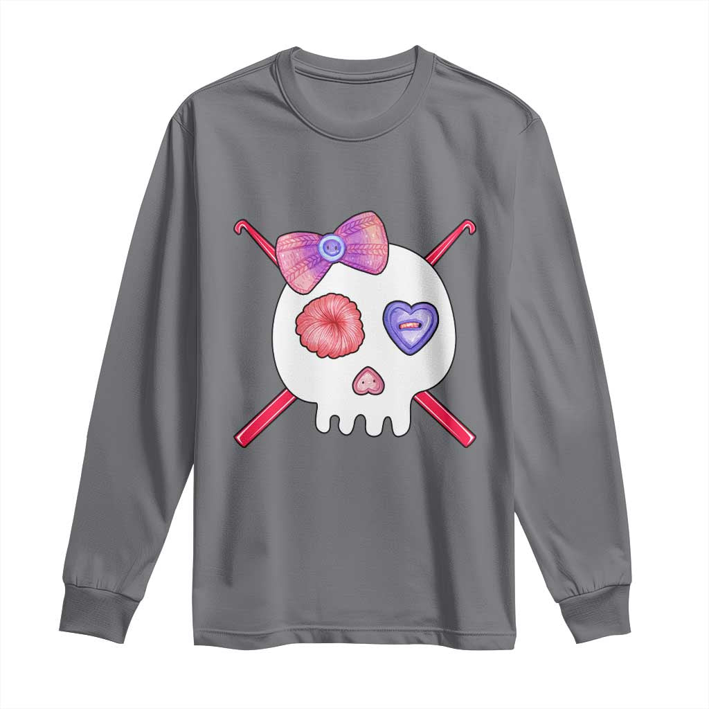 Cute Skull Crochet Knitting Long Sleeve Shirt
