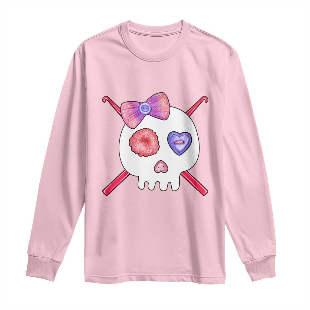 Cute Skull Crochet Knitting Long Sleeve Shirt