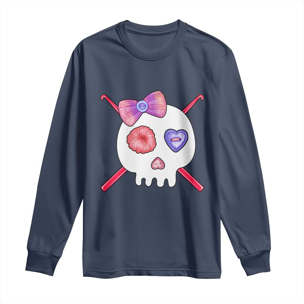 Cute Skull Crochet Knitting Long Sleeve Shirt