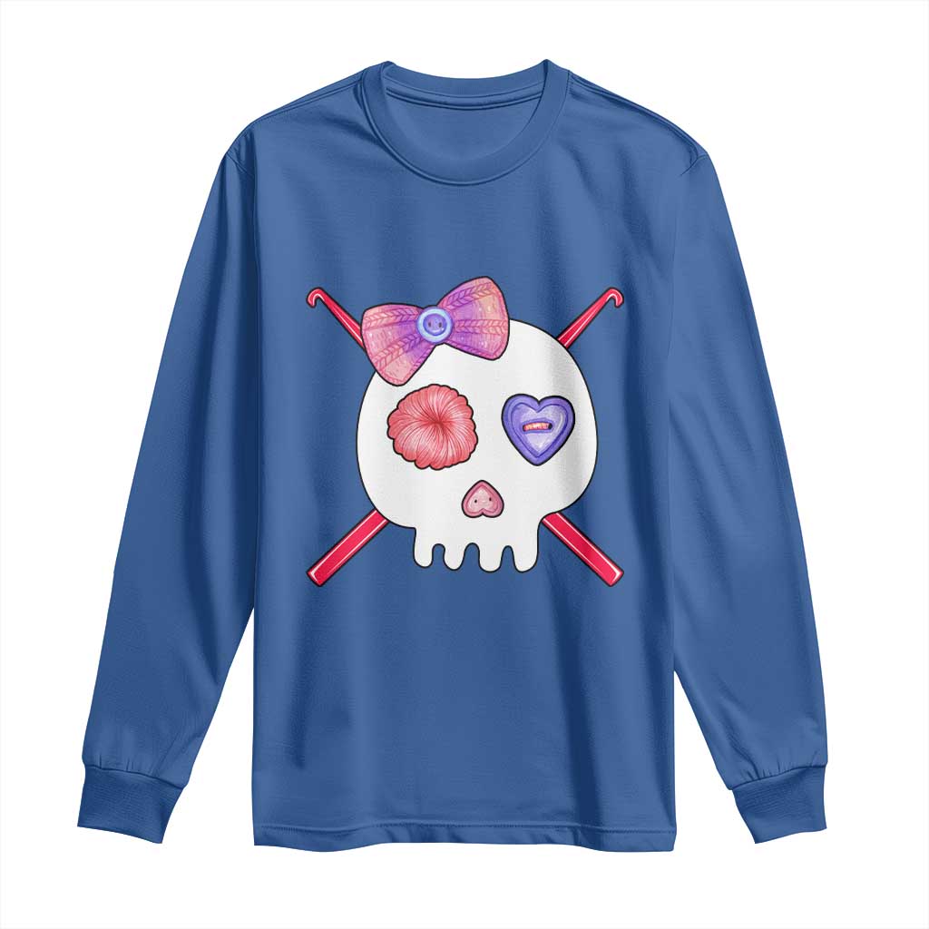 Cute Skull Crochet Knitting Long Sleeve Shirt
