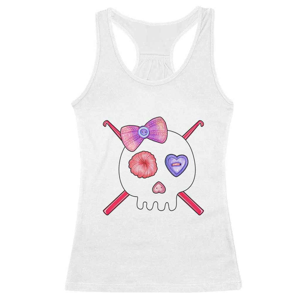 Cute Skull Crochet Knitting Racerback Tank Top