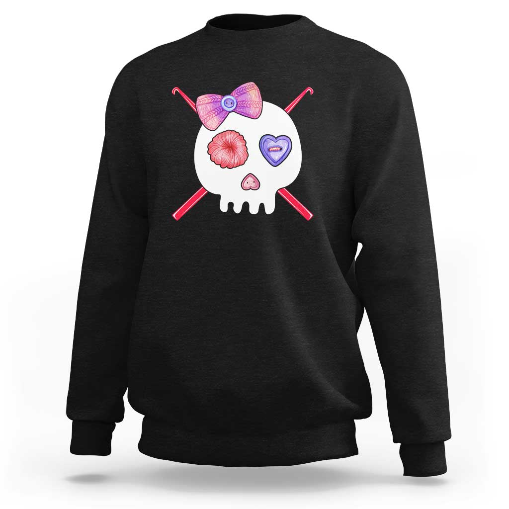 Cute Skull Crochet Knitting Sweatshirt
