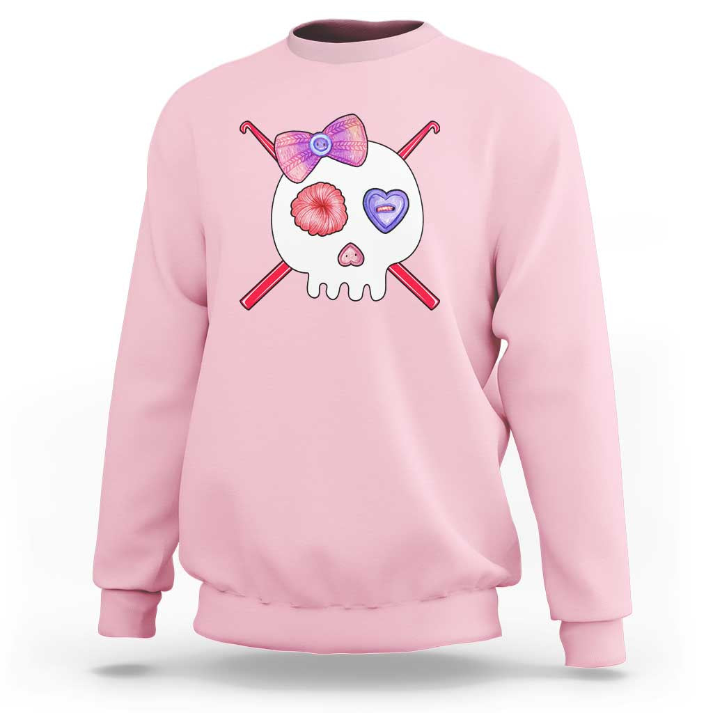 Cute Skull Crochet Knitting Sweatshirt