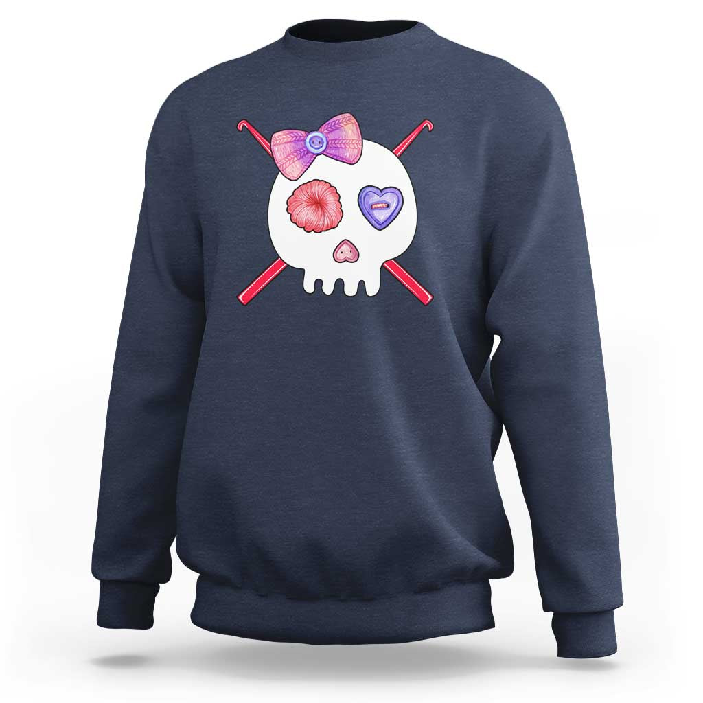 Cute Skull Crochet Knitting Sweatshirt