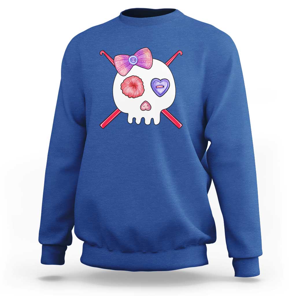 Cute Skull Crochet Knitting Sweatshirt