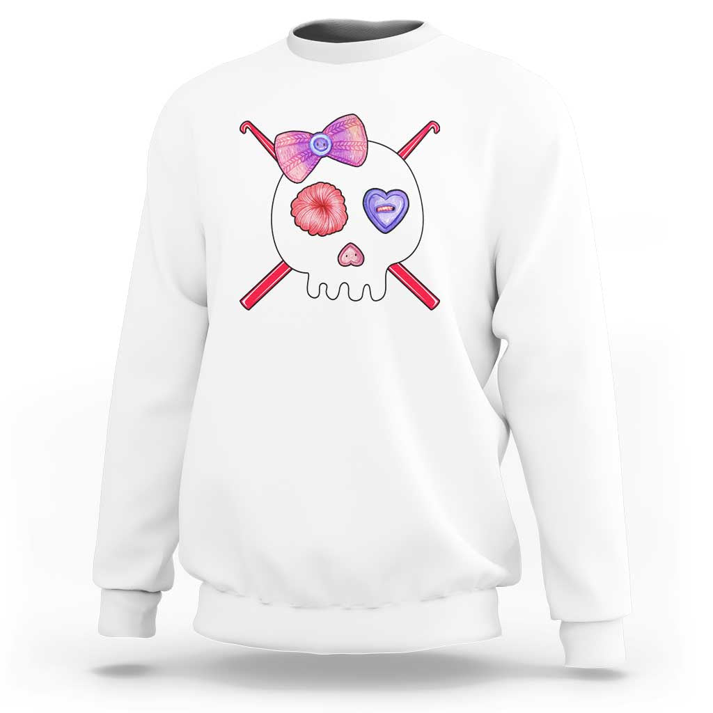 Cute Skull Crochet Knitting Sweatshirt