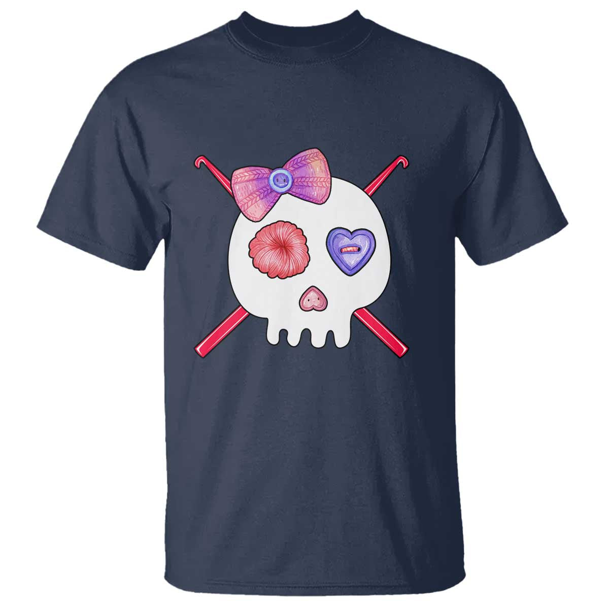 Cute Skull Crochet Knitting T Shirt