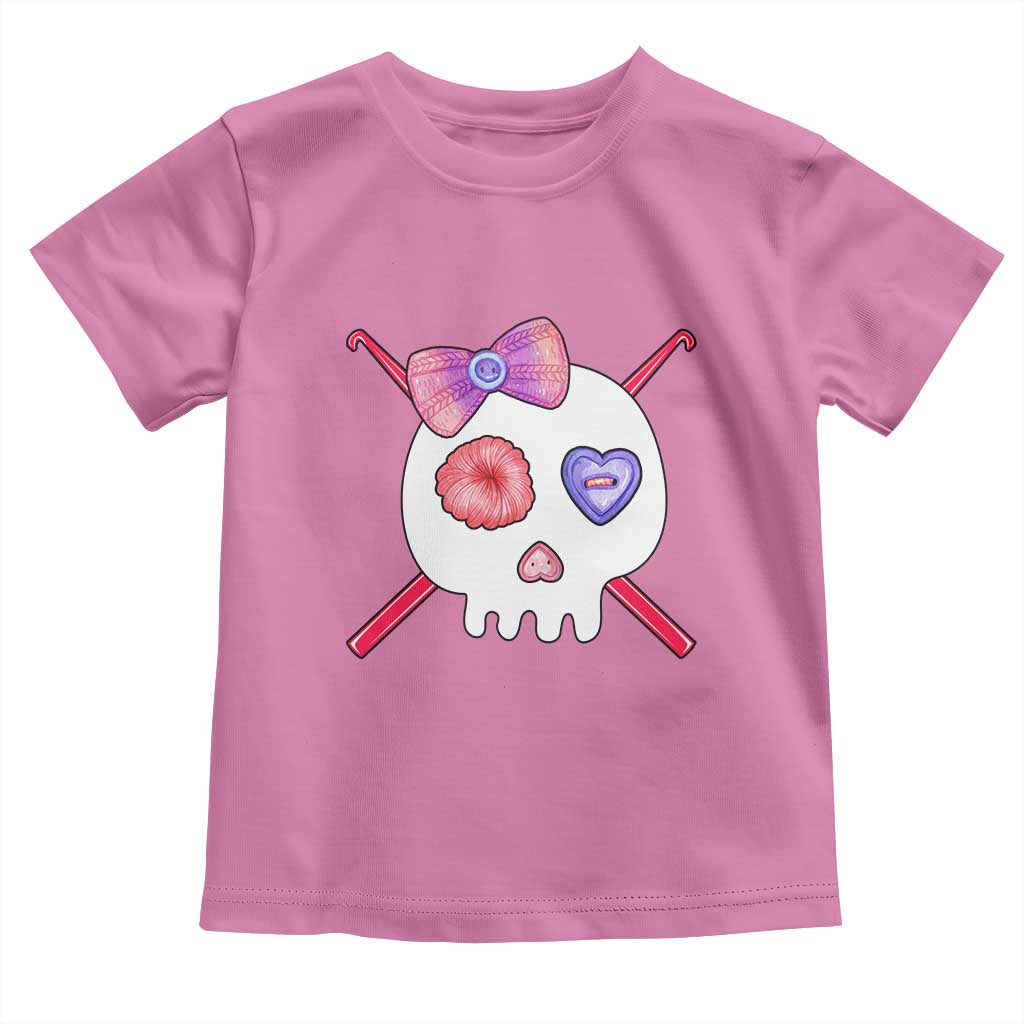 Cute Skull Crochet Knitting Toddler T Shirt