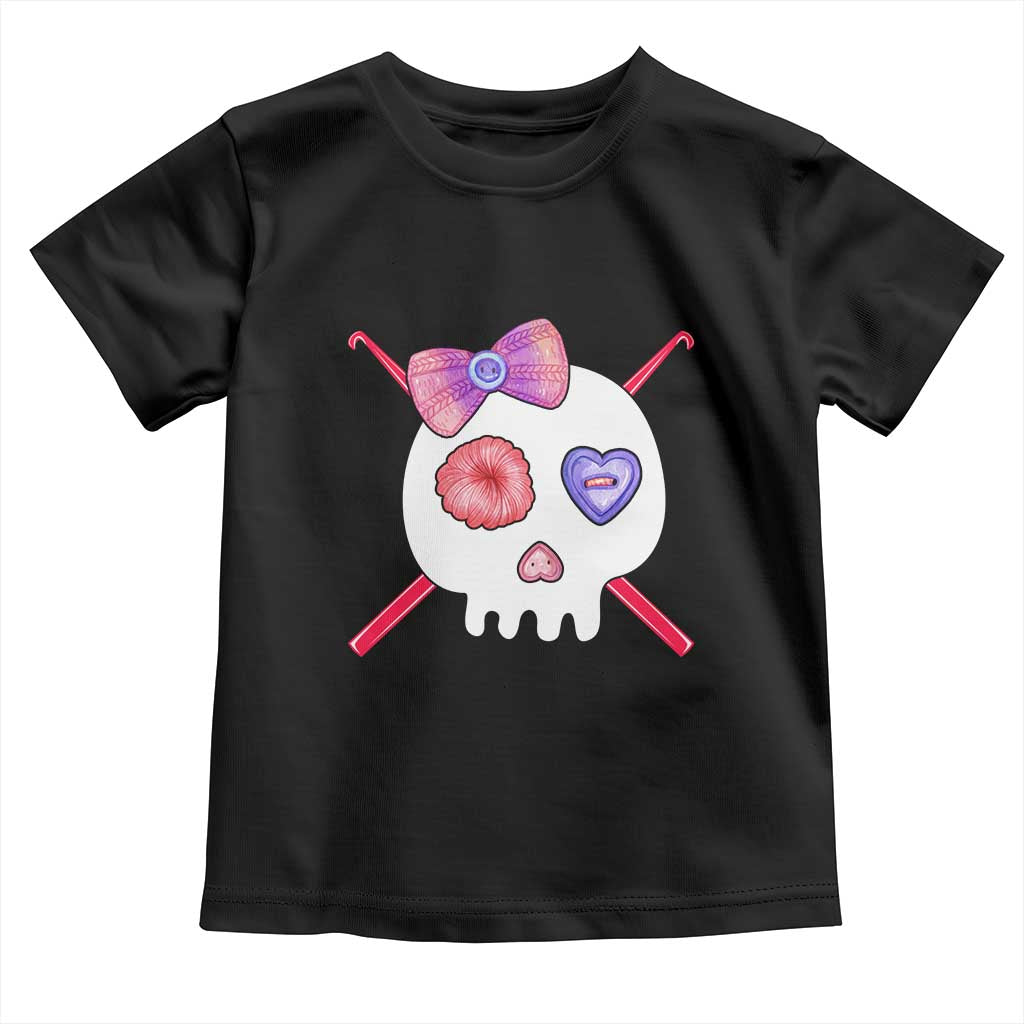 Cute Skull Crochet Knitting Toddler T Shirt
