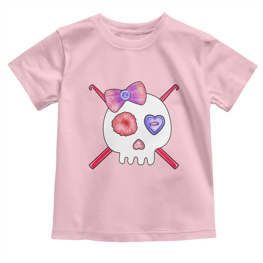 Cute Skull Crochet Knitting Toddler T Shirt