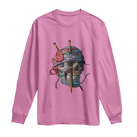 Funny Crochet Long Sleeve Shirt Yard Skull Halloween Knitting