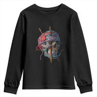 Funny Crochet Youth Sweatshirt Yard Skull Halloween Knitting
