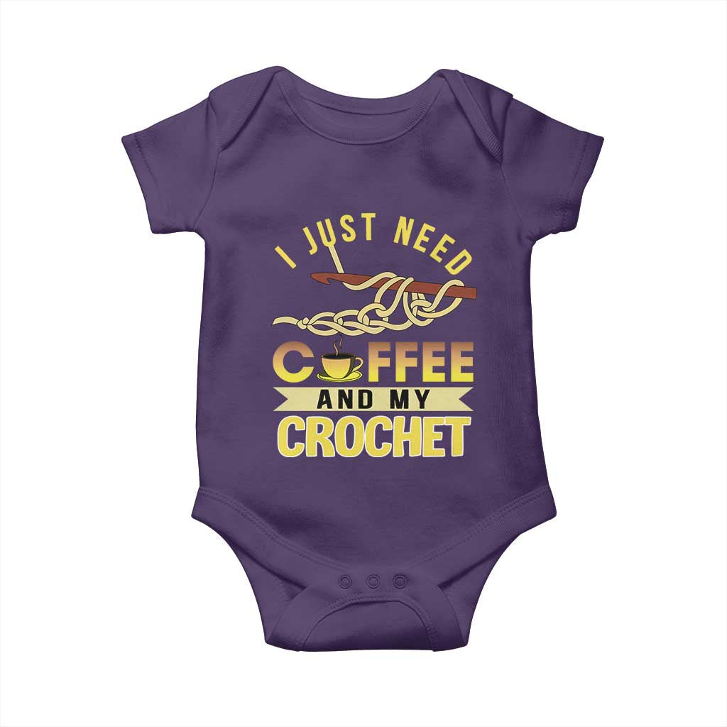 Funny I Just Need Coffee and My Crochet Baby Onesie