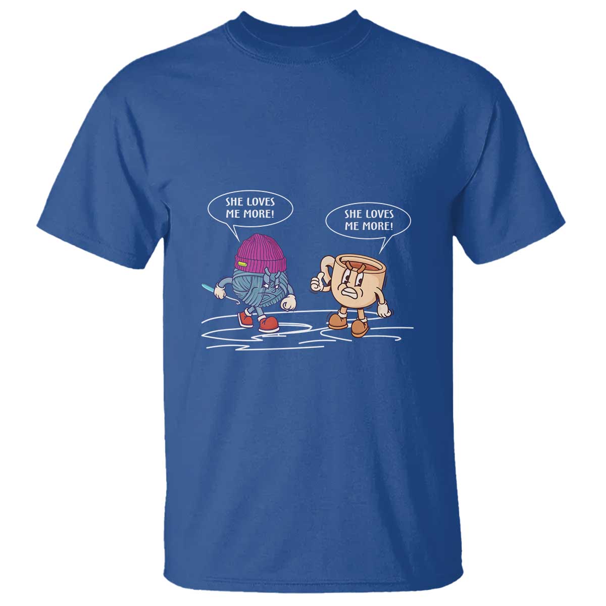 Funny Crochet Coffee Lover T Shirt She Loves Me More
