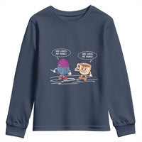 Funny Crochet Coffee Lover Youth Sweatshirt She Loves Me More