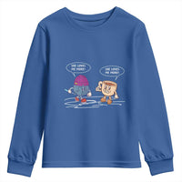 Funny Crochet Coffee Lover Youth Sweatshirt She Loves Me More