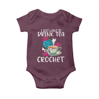 Just Want To Drink Tea And Crochet Baby Onesie